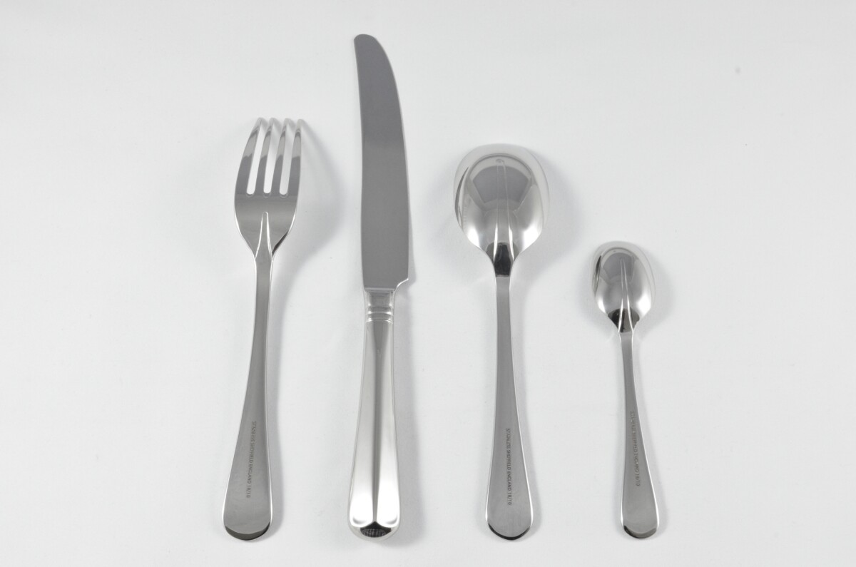 New Rattail Pattern 4 Piece place Setting Made in Sheffield England Stainless Steel Cutlery - Image 2
