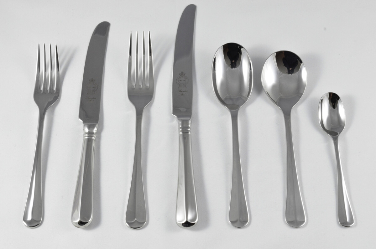New Rattail Pattern 7 Piece place Setting Made in Sheffield England Stainless Steel Cutlery