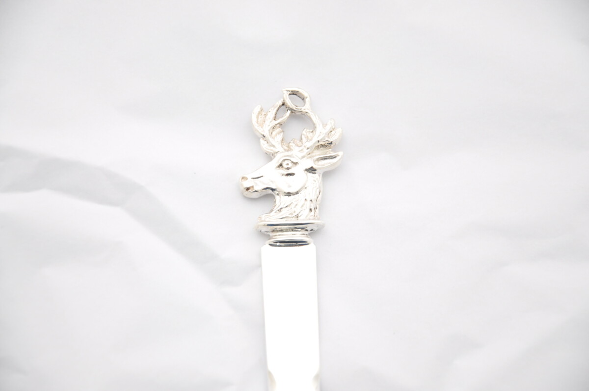 Sterling Silver Stag Georgian Meat Skewer Hallmarked 2025 - Image 3