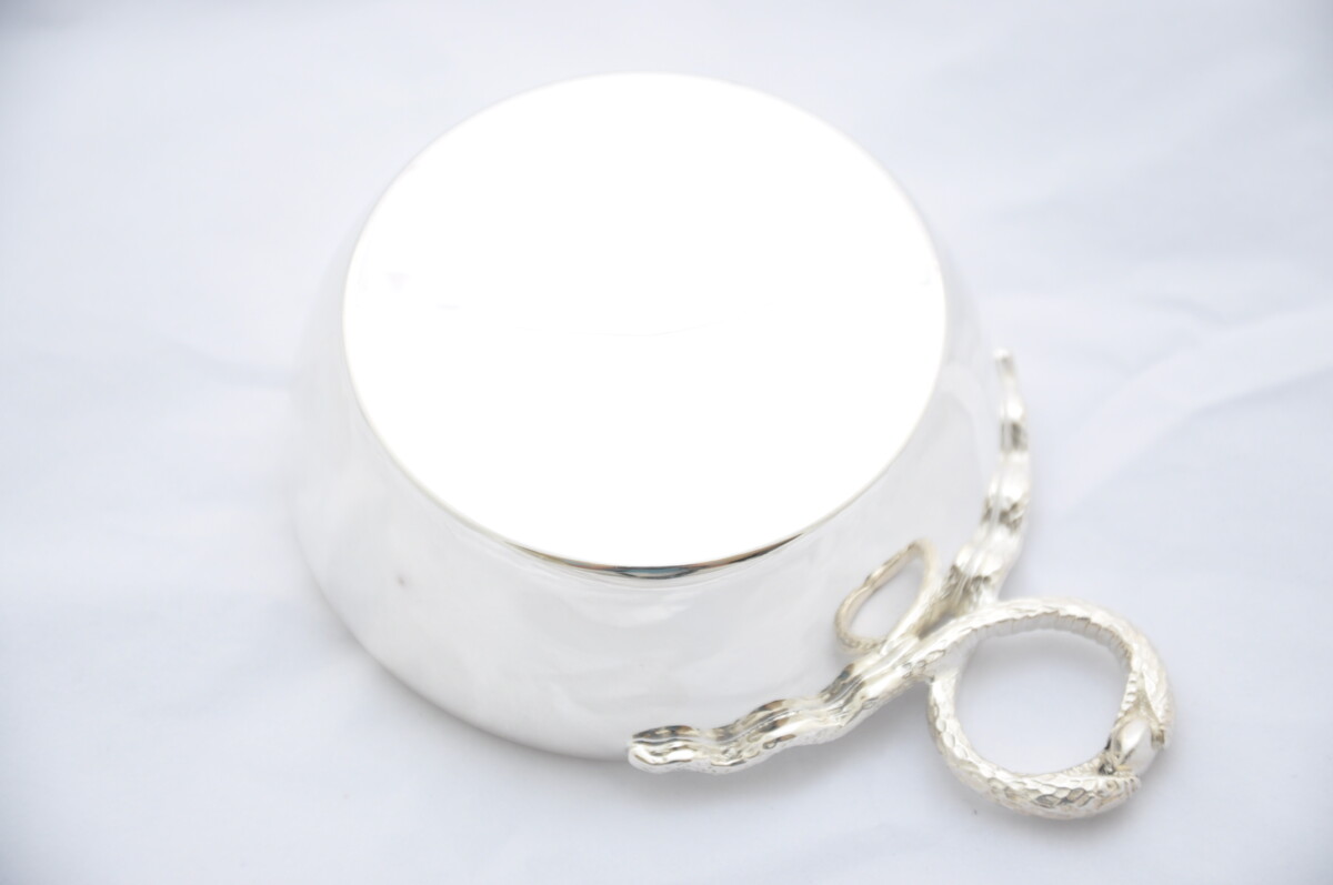 Sterling Silver Wine Taster Snake Handle Hallmarked 2025 - Image 4