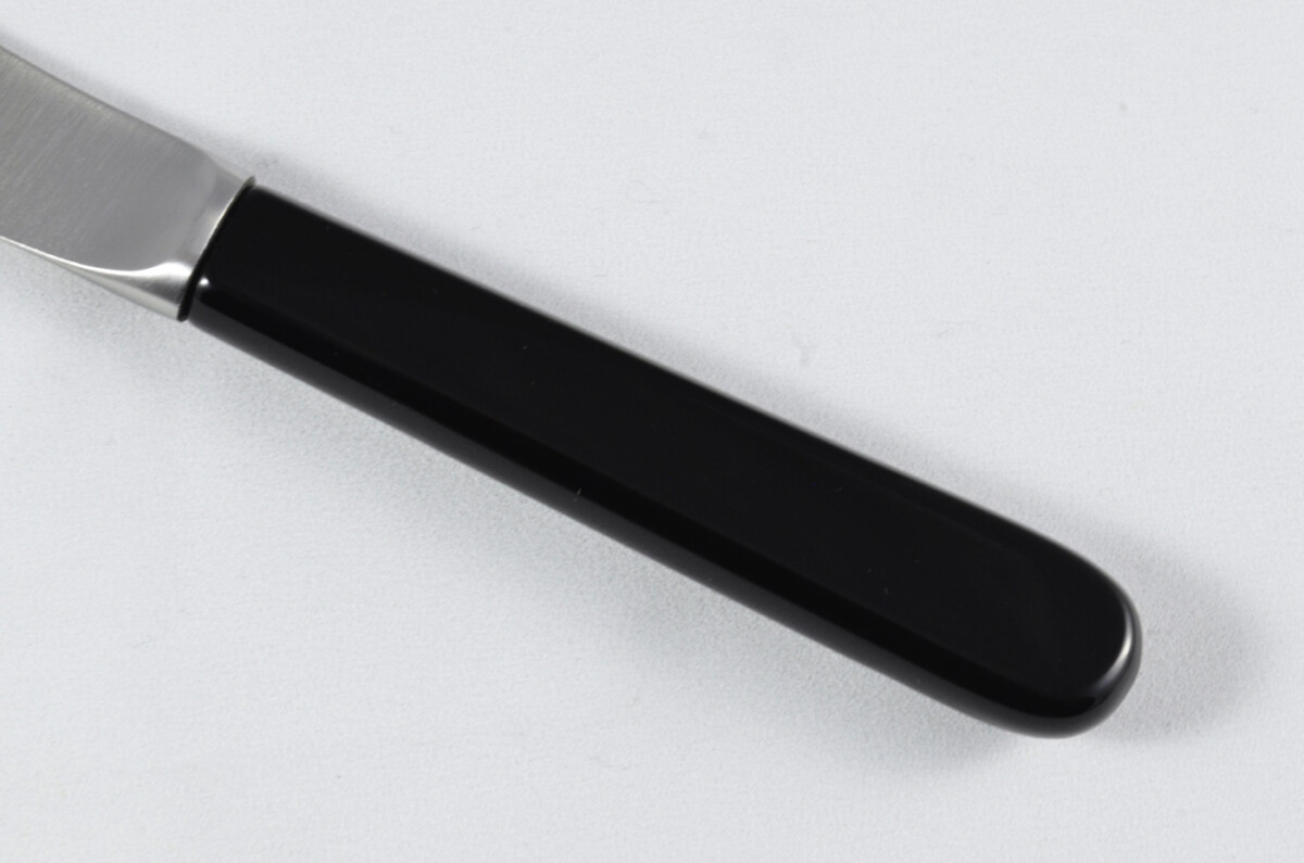 New Fantastic Genuine Black Handle Steak Knife Brushed Finish Made In Sheffield England - Image 2
