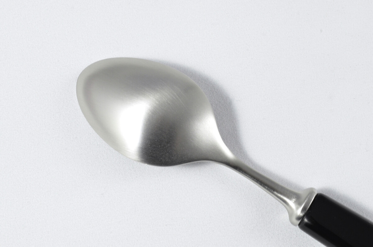 New Fantastic Genuine Black Handle Tea Spoon Brushed Finish Made In Sheffield England - Image 4