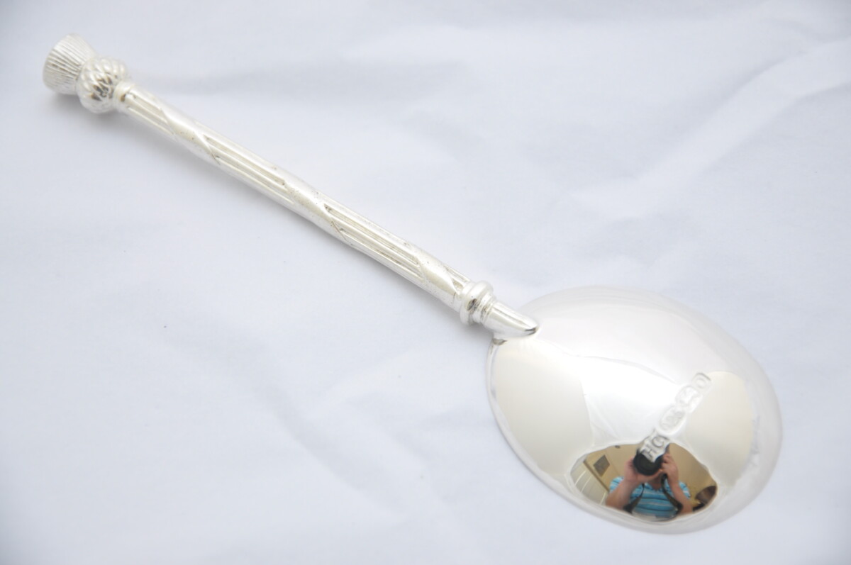 Sterling Silver Thistle Spoon Hallmarked 2021 - Image 3